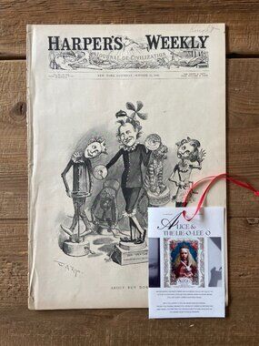Political Cartoon, W.A. Rogers, Antique Print, sheet music, audiobook